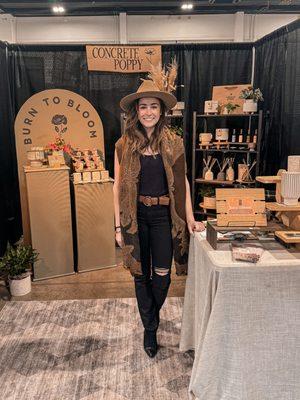 Founder, Elaina, at a Pop-Up event in Denver, CO