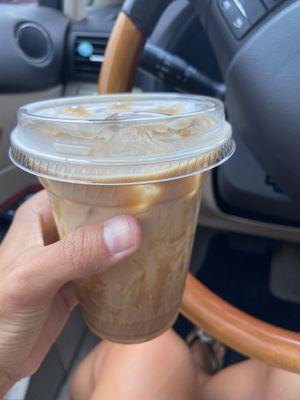 Iced Carmel macchiato