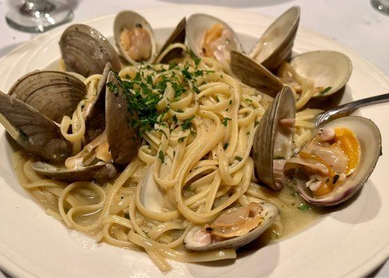 Linguine and white clam sauce