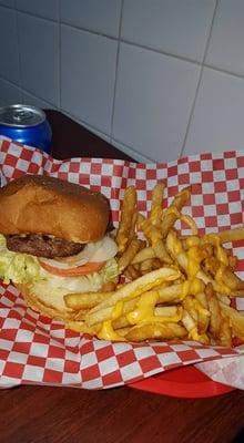 Sriachi Burger and fries