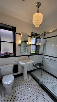 Renovated bathroom & shower