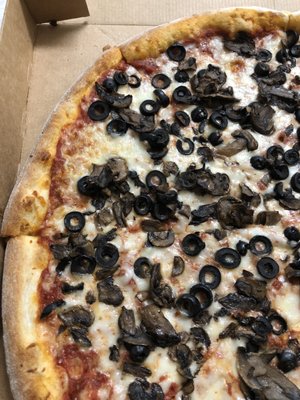 Black olives and mushrooms