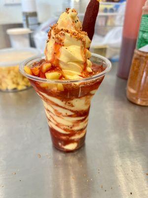 Mangonada with Dole Mango, Chamoy, Tajine, topping and Tamarind candy