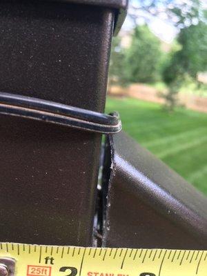 Yet another 1/4" gap in railing