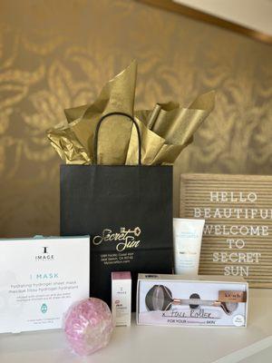 Gift certificates and self skin care products make great gifts for any occasion.