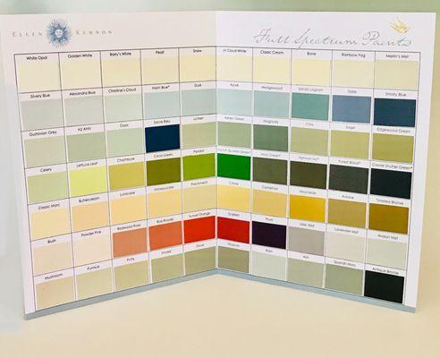 Color Chart of Full Spectrum Paints