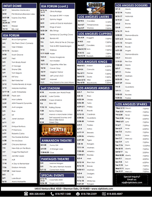 VIP Tickets April 2024 - Events Calendar