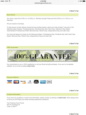 100% guaranteed is NOT TRUE! I called to express my dissatisfaction and they didn't even offer a partial refund let alone a 100%!