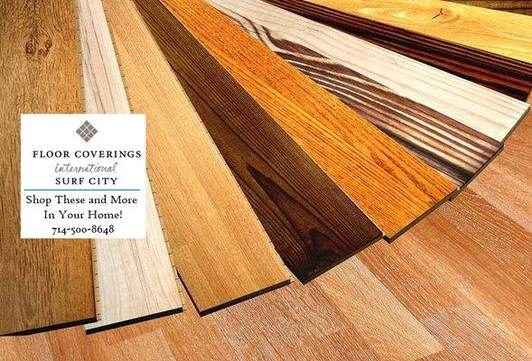 We have many shades and variations of laminate, hardwood, and vinyl plank - you simply must see the samples  against your existing floor