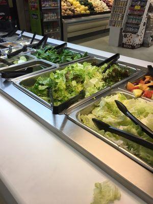 Salad bar with a great selection