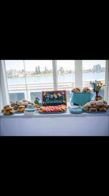 View of the lake from the pastry buffet