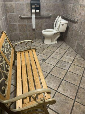 Interesting bench for a bathroom