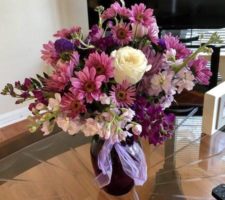 Beautiful big flowers for my friend's mom