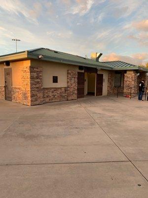 Restroom adjacent to soccer/ football fields