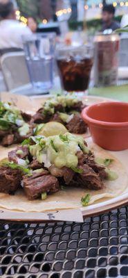 Suadero Tacos with habanero salsa