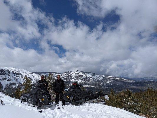 John & Ian April 26, 2021 Last ride for the season Eagle Peak Background