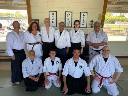 Students and instructors after belt testing