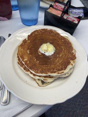 Chocolate chip pancakes- short stack