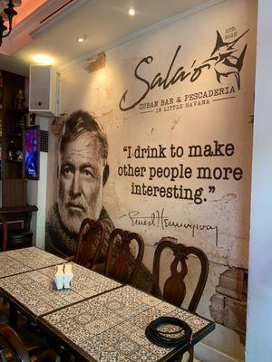 Tour #2 Little Havana Food & Cultural Tour Stop #2 - Sala'o Cuban Restaurant & Bar (Jul 2023)