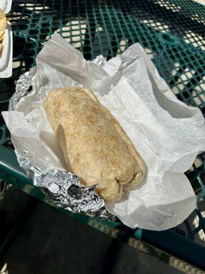 Burrito with asada and al pastor