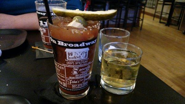 Bloody Mary and beer chaser