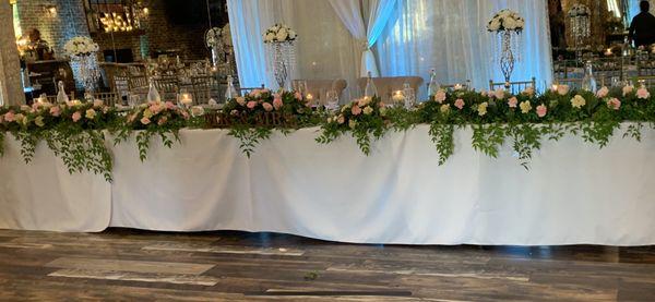 Beautiful long table flower piece