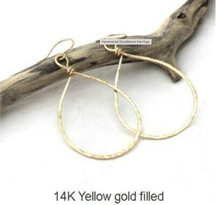 Hammered Excellence 14K Yellow Gold Filled Earrings!