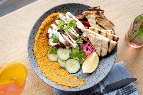 Chicken shawarma bowl