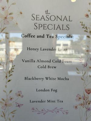 Seasonal Menu