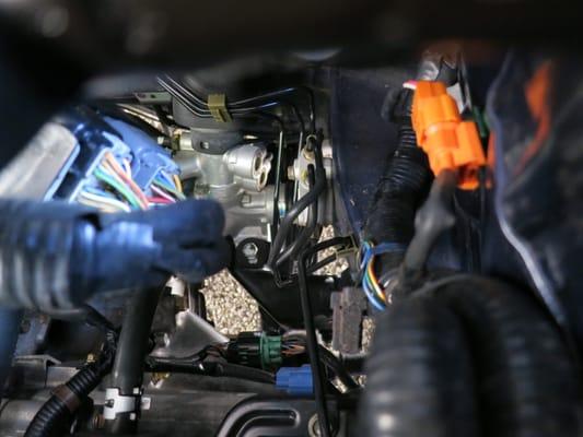 Engine compartment (steering rack) of a 2003 Accord detailed for the first time in 12 years.