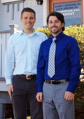 Dr. Jergensen and Dr. Castiglione (left to right) are excited to meet you and help you care for your beautiful smile!