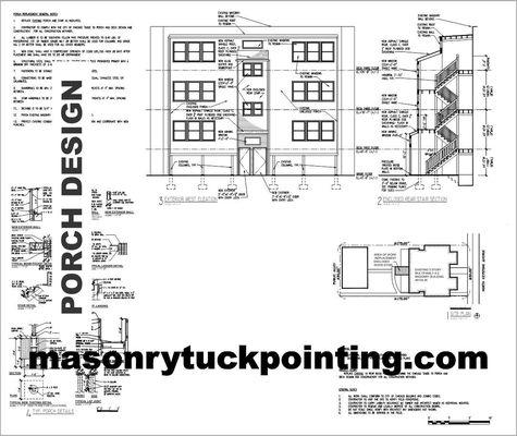 Chicago porch architectural drawings preparation and porch construction by EDMAR Corporation