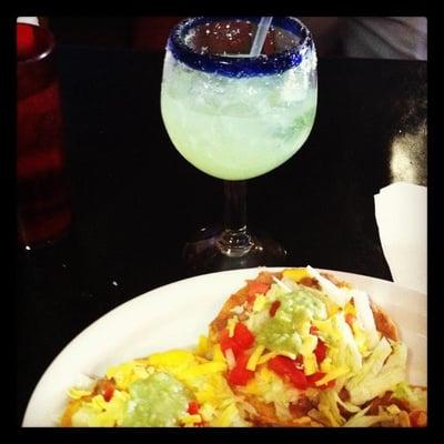 My favorite.. Chalupas and a big Margarita on the rocks!