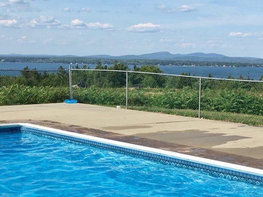 A view of Frenchman's Bay from the top of the campground pool area.