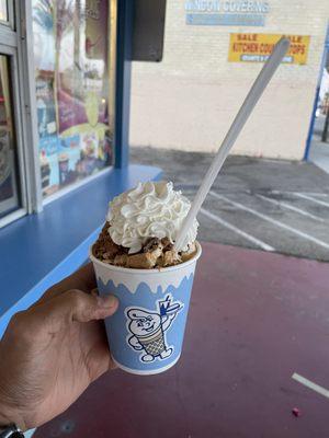 Reece's twister with whipped cream, DELICIOUS