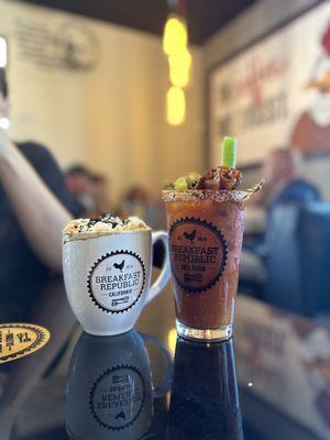 Jurassic Bloody Mary and Oreo Latte