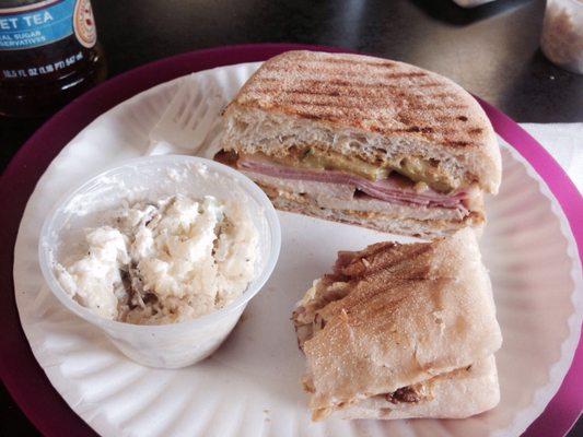 The Cuban (Boneless pork loin, ham, swiss, pickles & mustard on a toasted ciabatta roll). Phenomenal.