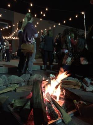 Twinkle lights and s'mores outside after 6:30pm service. My kind of church!