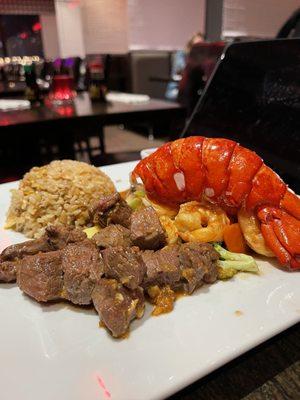 Hibachi surf and turf