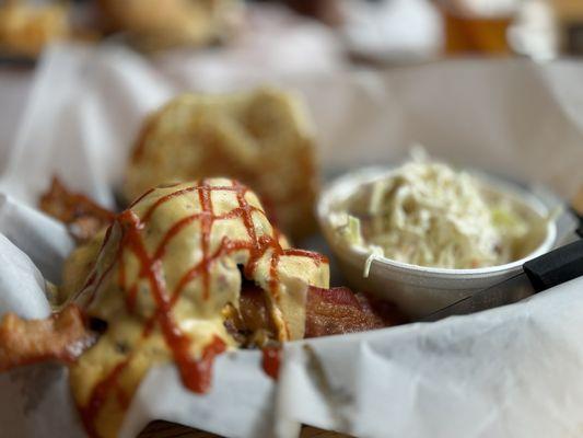 Double heifer brisket and a side of slaw for a great Wednesday dinner!