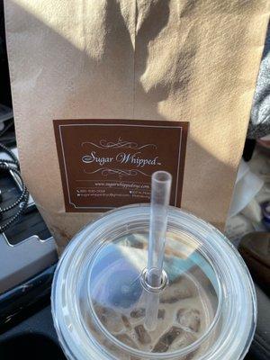 Coffee and a treat to-go.