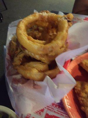 Battered onion rings