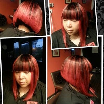 Full quickweave with Bob cut