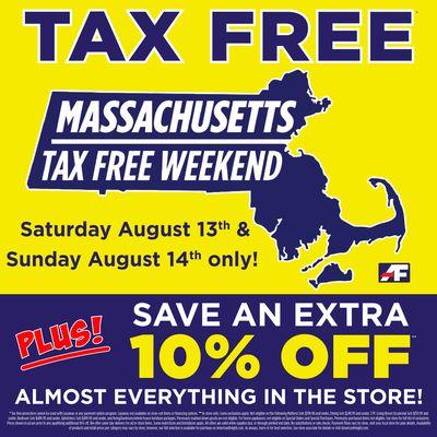 MA Tax Free Weekend 2022