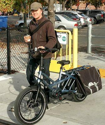 We have the Tern GSD! Here I am picking it up from Santa Rosa and riding it back to SF. What a blast!