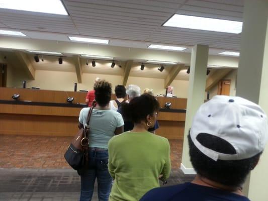 Long lines is the usual. AND the close an hour earlier than Wells Fargo.