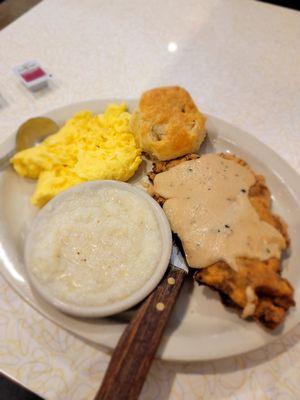 Chicken fried steak breakfast