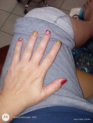 Christmas nails, I love them