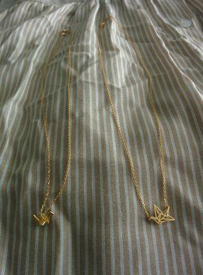 Crane x Crane necklaces - $12 each.