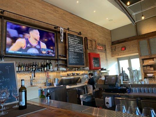 Bar seating at CRU